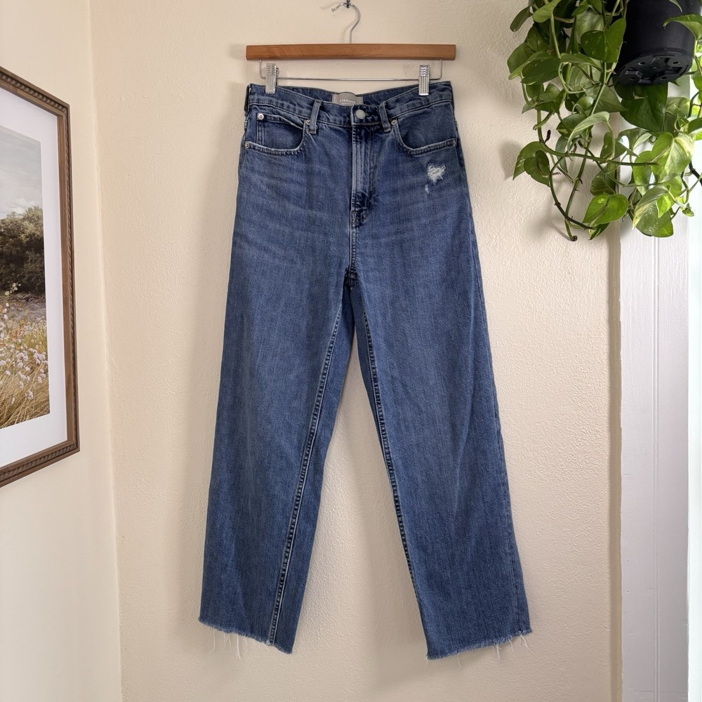 Everlane The Way High Jeans Women 26 Blue Denim Organic Cotton Regular Fit 26x26